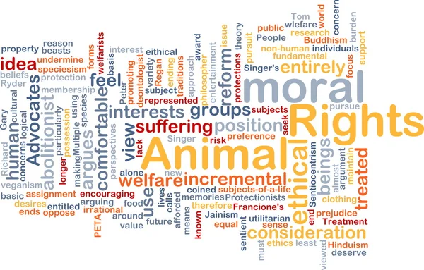 Animal rights wordcloud concept illustration — Stock Photo, Image