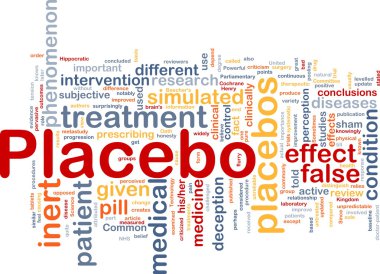 Placebo background concept wordcloud clipart
