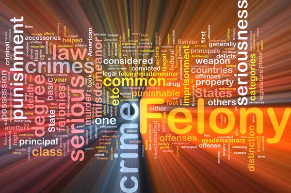 Misdrijf achtergrond concept wordcloud gloeien — Stockfoto