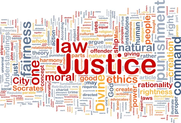 Justitie achtergrond concept wordcloud — Stockfoto