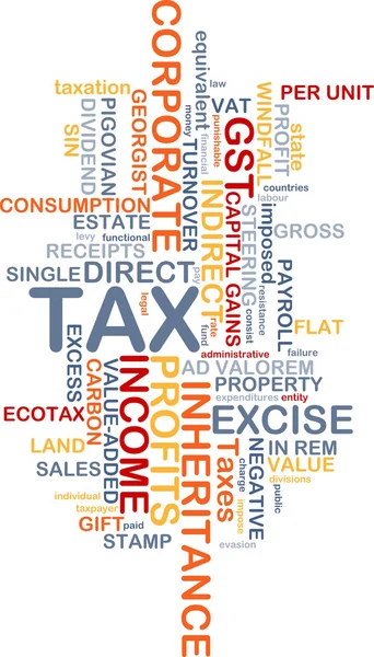 Tax wordcloud concept illustration — Stock Photo, Image