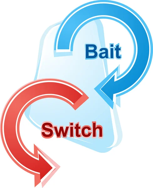 Bait and switch zakelijke diagram illustratie — Stockfoto