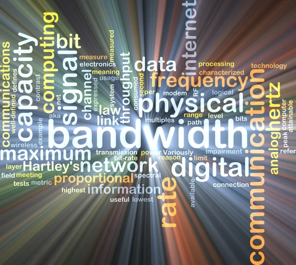 Bandwidth wordcloud concept illustration glowing — Stock Photo, Image