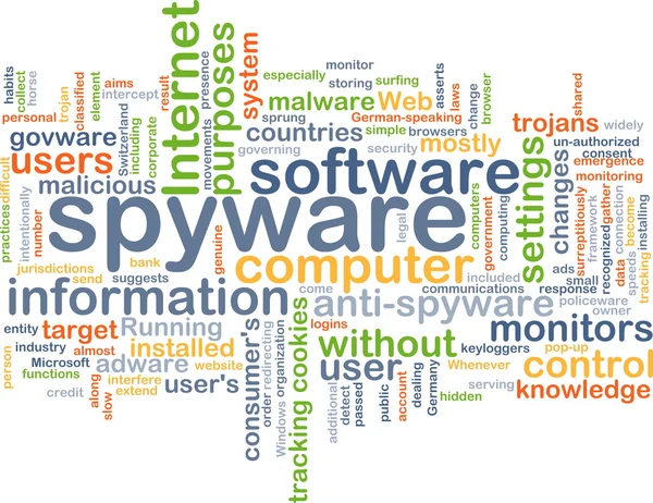 Spyware wordcloud concept illustration — Stock Photo, Image