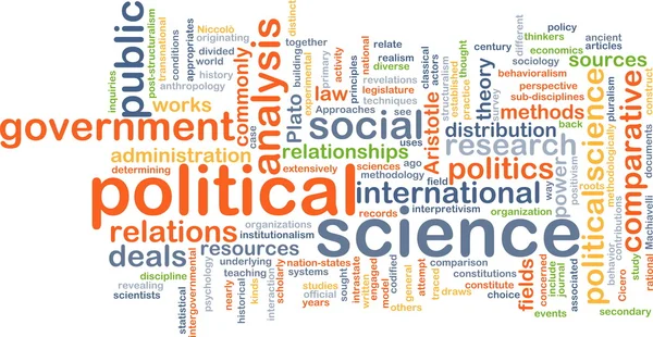 Politické vědy wordcloud koncept ilustrace — Stock fotografie