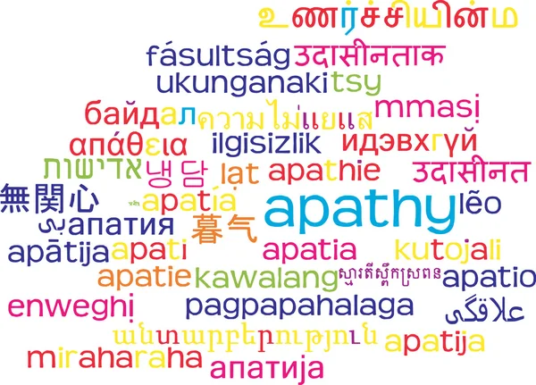 Απάθεια γλωσσών στα wordcloud φόντο έννοια — Φωτογραφία Αρχείου