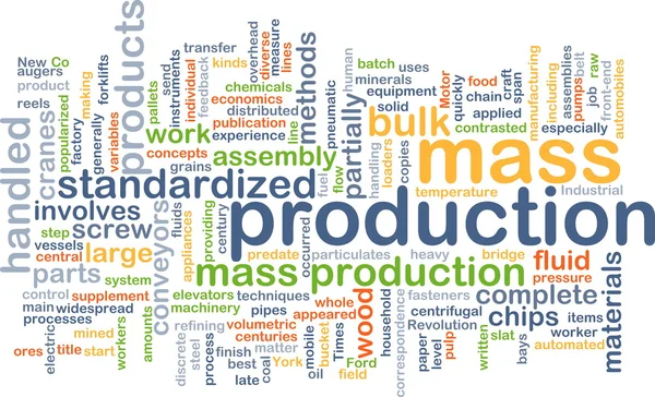Massa productie wordcloud concept illustratie — Stockfoto