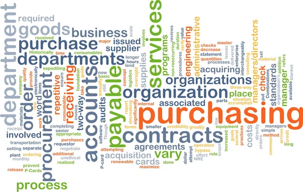 Purchasing wordcloud concept illustration — Stock Photo, Image