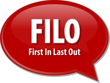 Filo kısaltma kelime konuşma balonu illüstrasyon