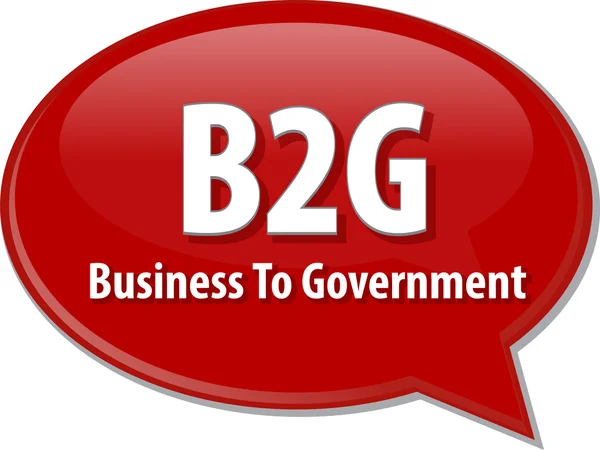 B2G acronym word speech bubble illustration — Stock Photo, Image