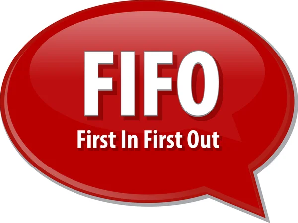 FIFO acronym word speech bubble illustration — Stock Photo, Image