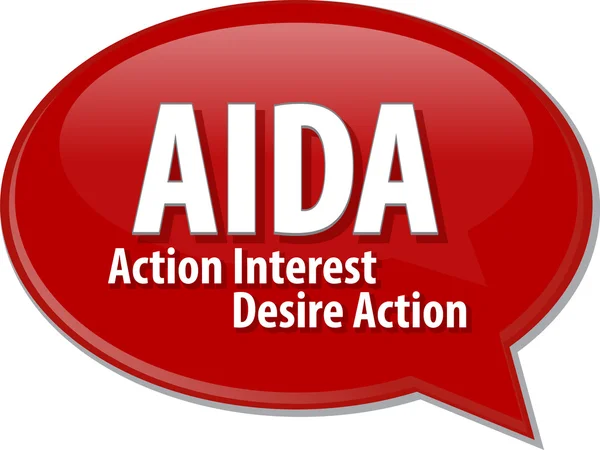 Aida acroniem woord toespraak bubble illustratie — Stockfoto