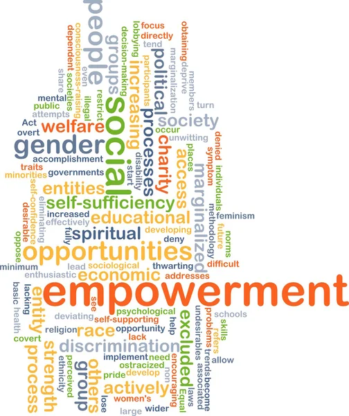 Illustrazione del concetto di empowerment wordcloud — Foto Stock