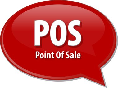POS kısaltma kelime konuşma balonu illüstrasyon