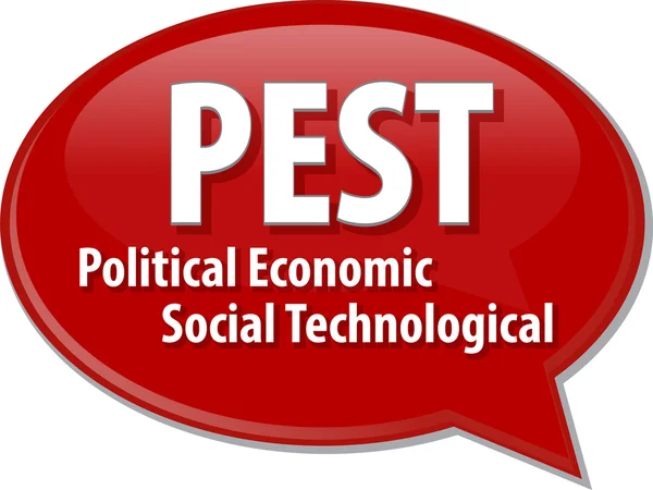 PEST acronym word speech bubble illustration — Stock Photo, Image