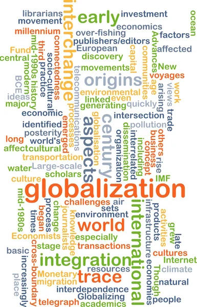Globalização wordcloud ilustração conceito — Fotografia de Stock