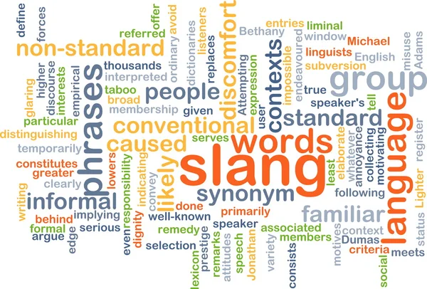 Ілюстрація концепції Slang wordcloud — стокове фото