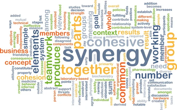 Synergy wordcloud concept illustration — Stock Photo, Image