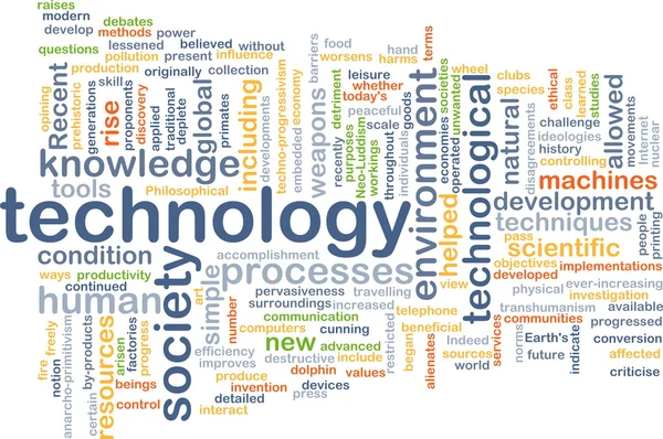 Technológia wordcloud koncepció illusztráció — Stock Fotó