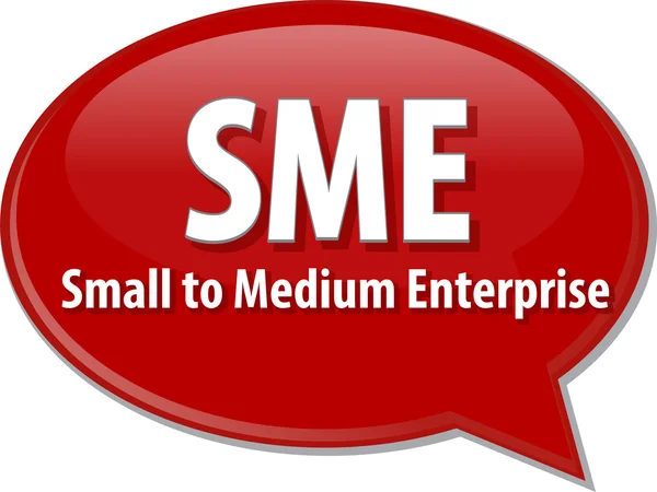 SME acronym word speech bubble illustration — Stock Photo, Image