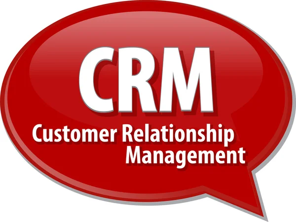 CRM acronym word speech bubble illustration — Stock Photo, Image