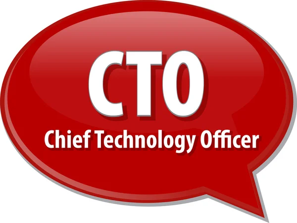 CTO-akronym - talebobleillustrasjon – stockfoto