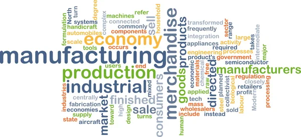 Manufacturing wordcloud concept illustration — Stock Photo, Image