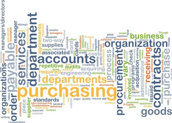 Purchasing wordcloud concept illustration — Stock Photo, Image