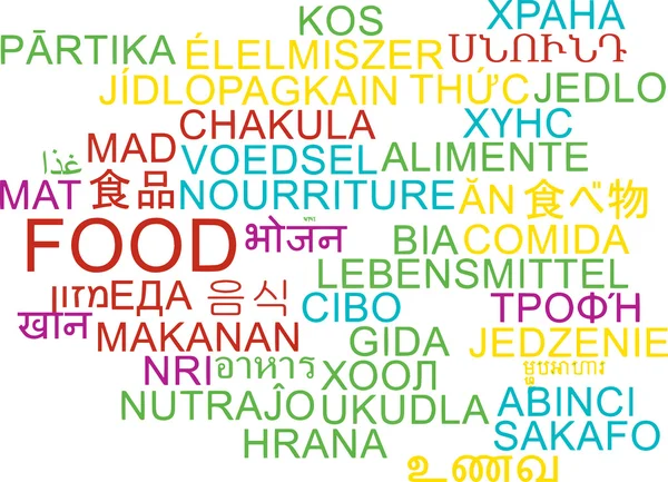 Food multilanguage wordcloud background concept — Stock Photo, Image