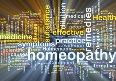 Homeopati wordcloud konsept illüstrasyon parlayan