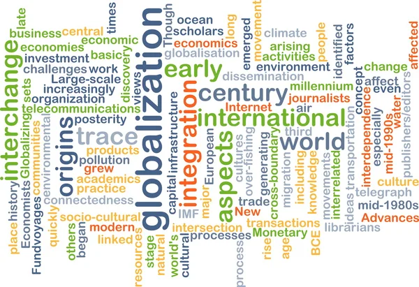 Mondialisation wordcloud concept illustration — Photo
