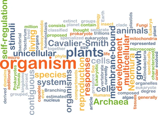 Organisme wordcloud concept illustration — Photo
