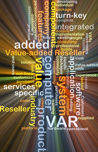 Value added reseller VAR background concept glowing — Stock Photo, Image