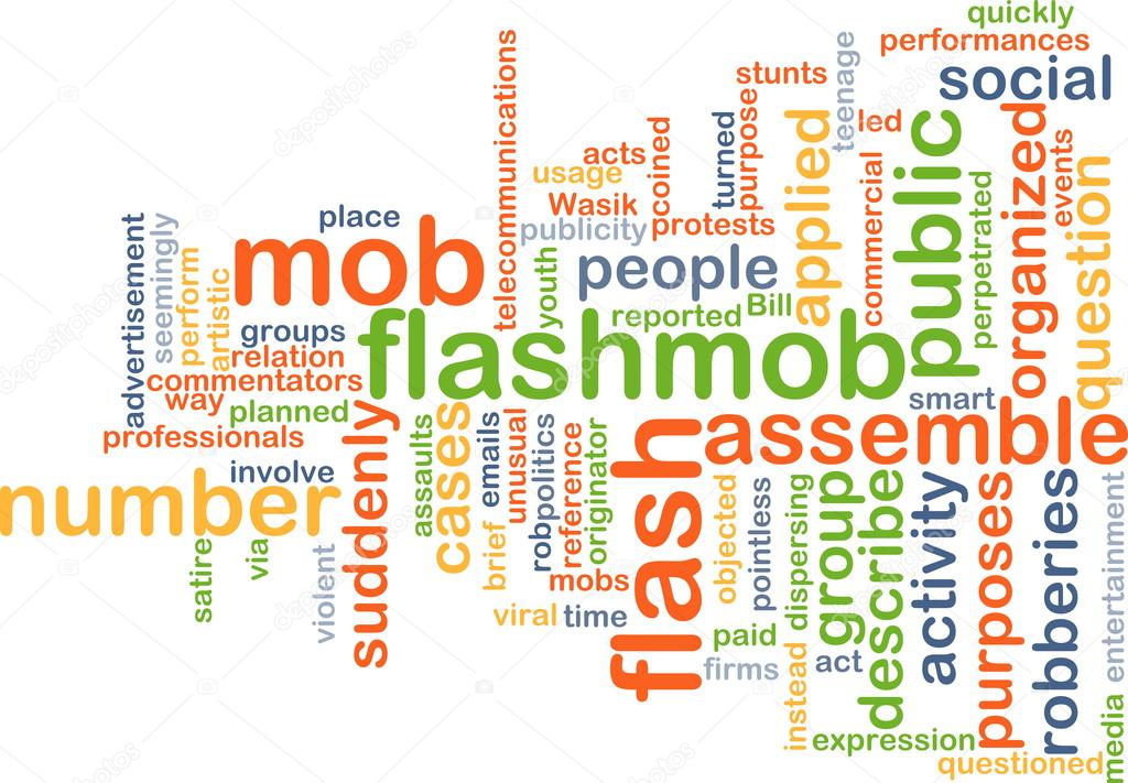 Flash mob background concept