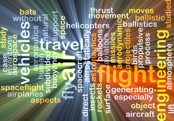 Flight background concept glowing — Stock Photo, Image