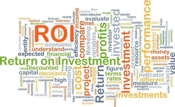 Retour sur investissement ROI concept de fond — Photo