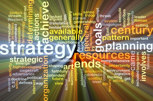 Strategy background concept glowing — Stock Photo, Image