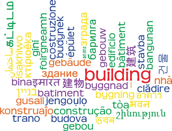 Construire concept de fond wordcloud multilingue — Photo