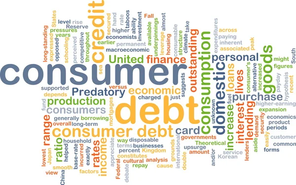 Tüketici borç arka plan kavramı — Stok fotoğraf