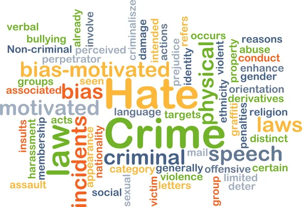 Hate crime background concept — Stock Photo, Image