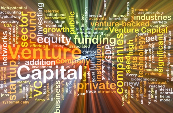 Venture capital background concept glowing — Stock Photo, Image