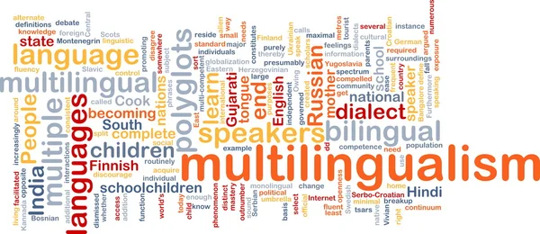 Multilingualism wordcloud concept illustration — Stock Photo, Image