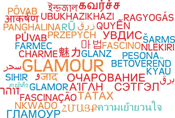 Glamour multilanguage wordcloud background concept — Stock Photo, Image