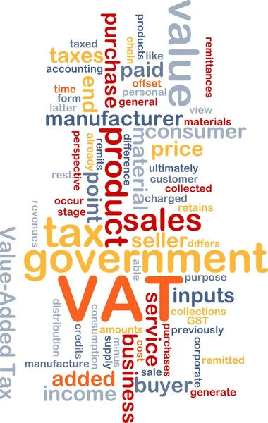 Vat wordcloud konzept illustration — Stockfoto