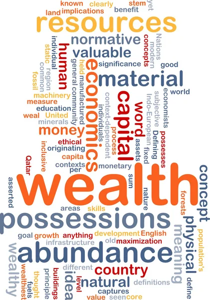 Wealth wordcloud concept illustration — Stock Photo, Image