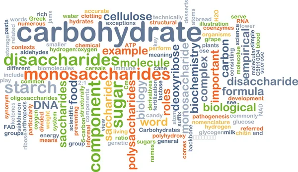 Kolhydrat wordcloud koncept illustration — Stockfoto