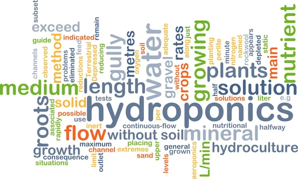 Hydroponics wordcloud concept illustration — Stock Photo, Image