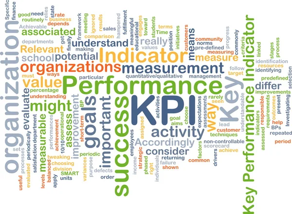 Kpi wordcloud Konzept Illustration — Stockfoto