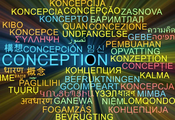 Conception multilanguage wordcloud background concept glowing — Stock Photo, Image