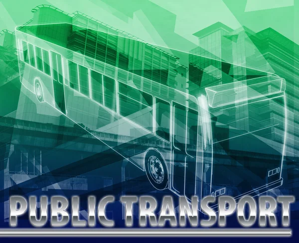 Public transport Abstract concept digital illustration — Stock Photo, Image